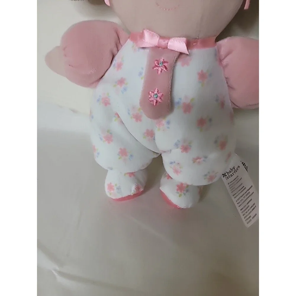 Baby Starters My First Doll Plush Rattle 2018 Brown Hair Eyes Stuffed Animal Toy